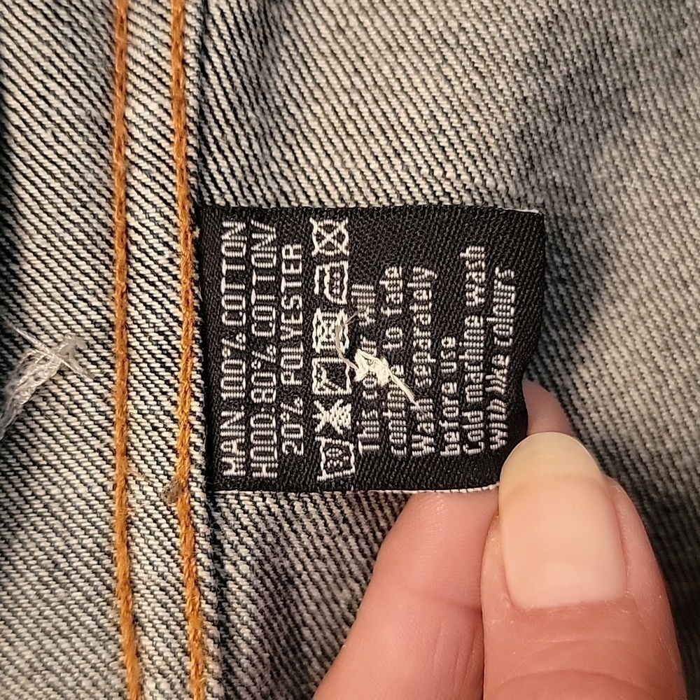 ~RARE~ All About Eve Distressed Denim Jacket w/ Removable Hoodie, size 10, NWOT - Picture 10 of 11
